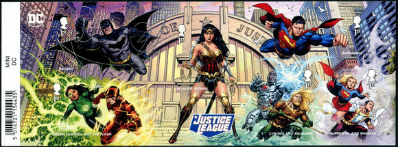 GRBR2021-14M Great Britain DC Comics - Batman Souvenir Sheet - Justice League (1)